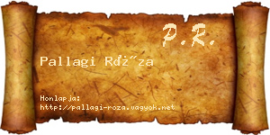 Pallagi Róza névjegykártya