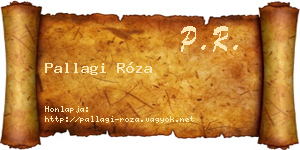 Pallagi Róza névjegykártya
